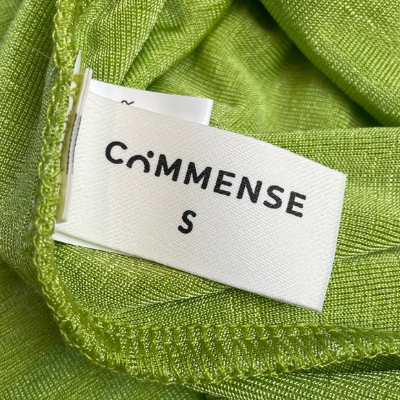 COMMENSE • Lime Green Exaggerated Long Sleeve Collared Button-Down Shirt - Picture 15 of 16